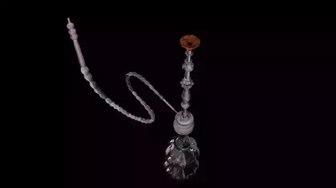 Stylized Hookah-Shisha 3D Model  Low-poly 3D model