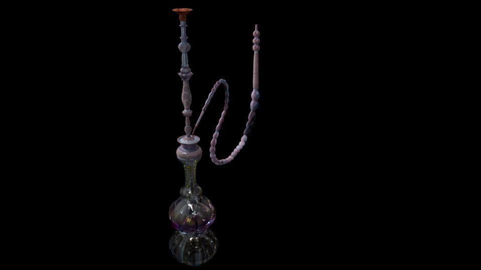 Stylized Hookah-Shisha 3D Model Low-poly 3D model_6