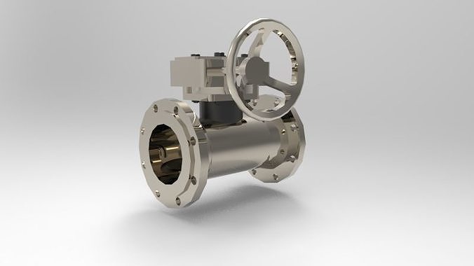  gear operated ball valve 3D print model