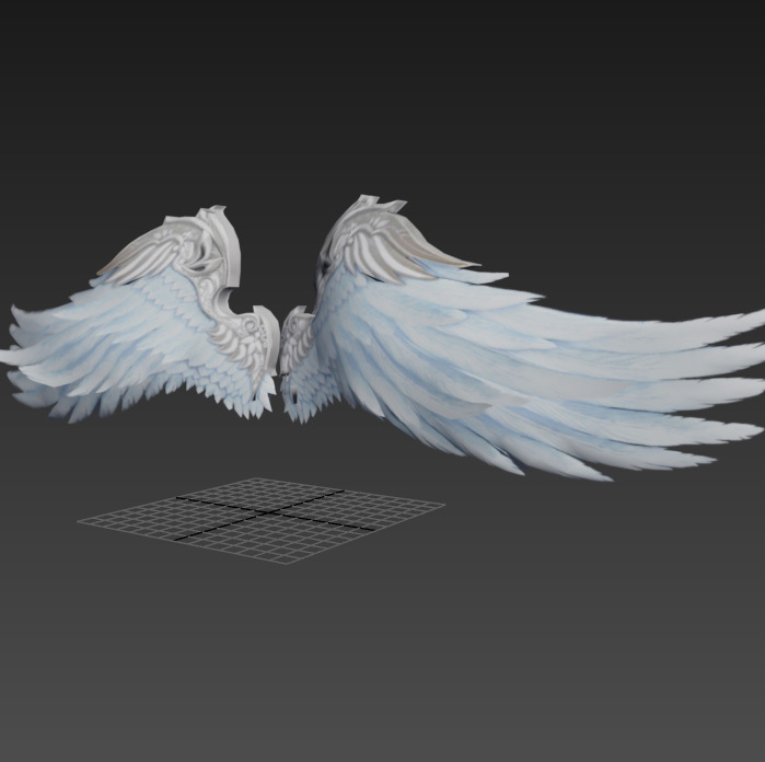 Angel Wings low-poly Low-poly 3D model_4