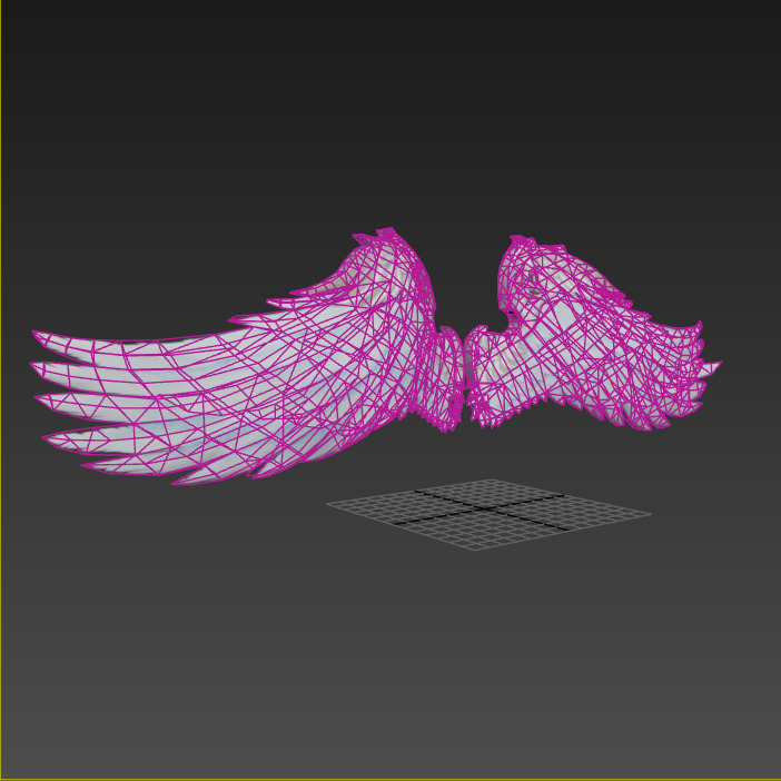 Angel Wings low-poly Low-poly 3D model_2