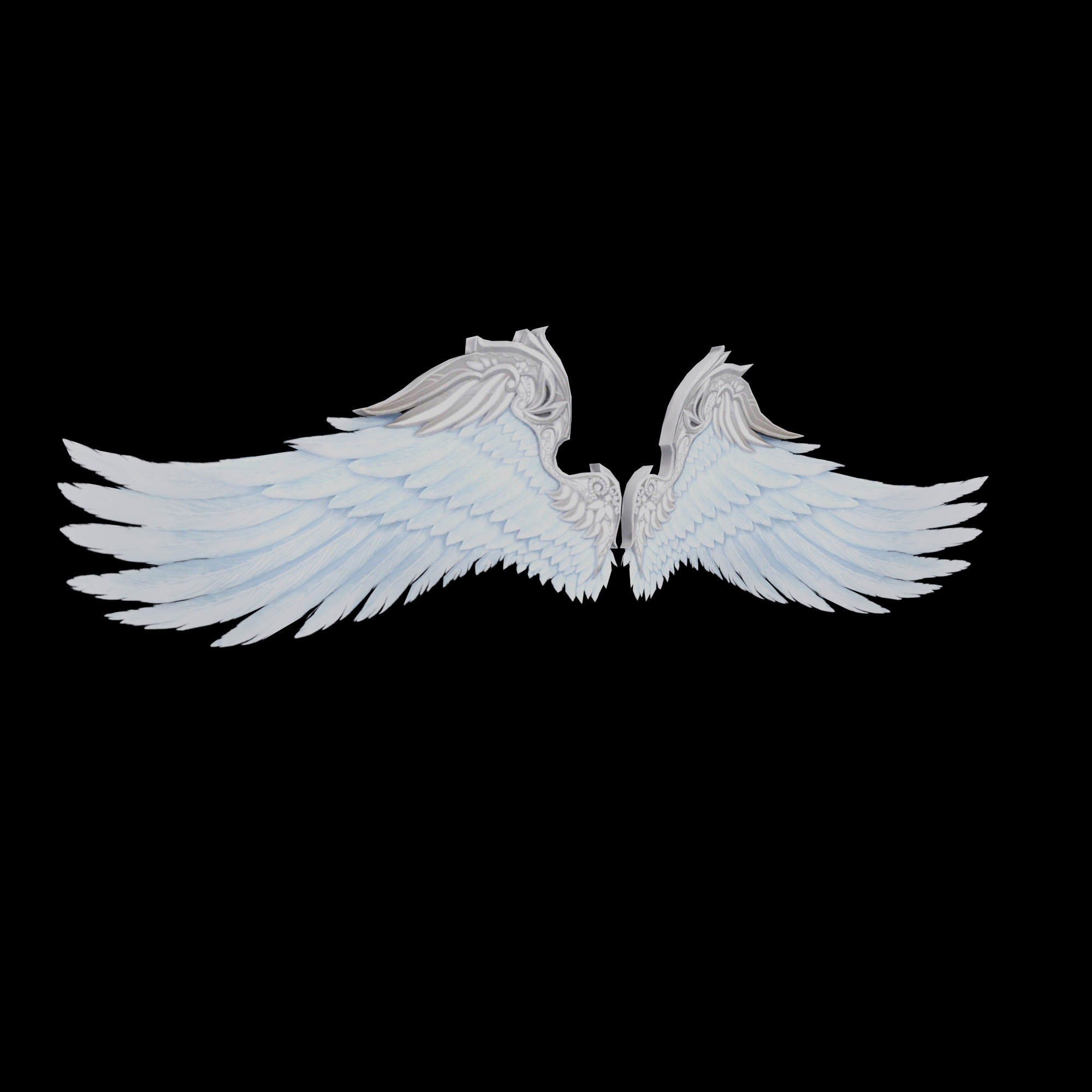 Angel Wings low-poly Low-poly 3D model_1