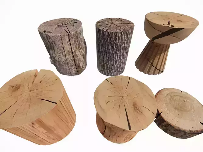  Collection of Log Stool Seats
