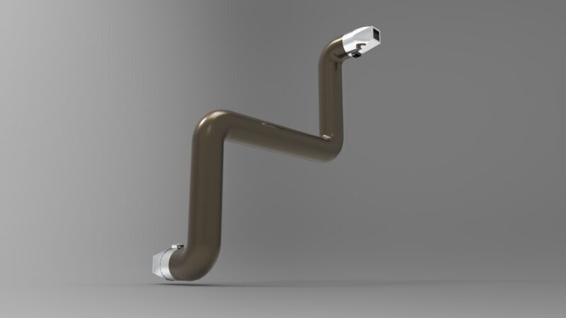 Pipe with reducer 3D print model_2
