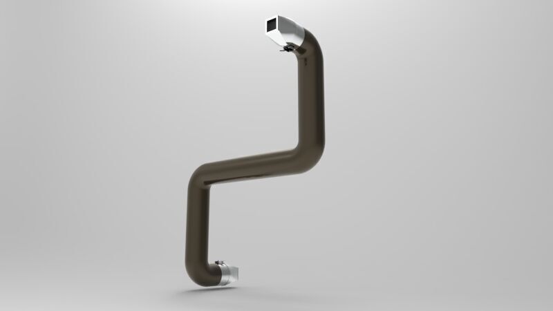 Pipe with reducer 3D print model_3
