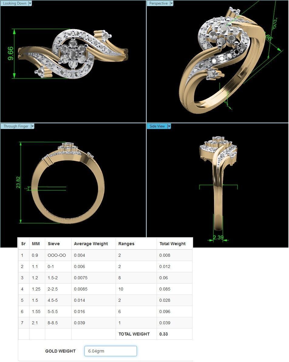 Women Ring Render 3dm STL MTL SLC JCD OBJ FBX Details 3D print model_24