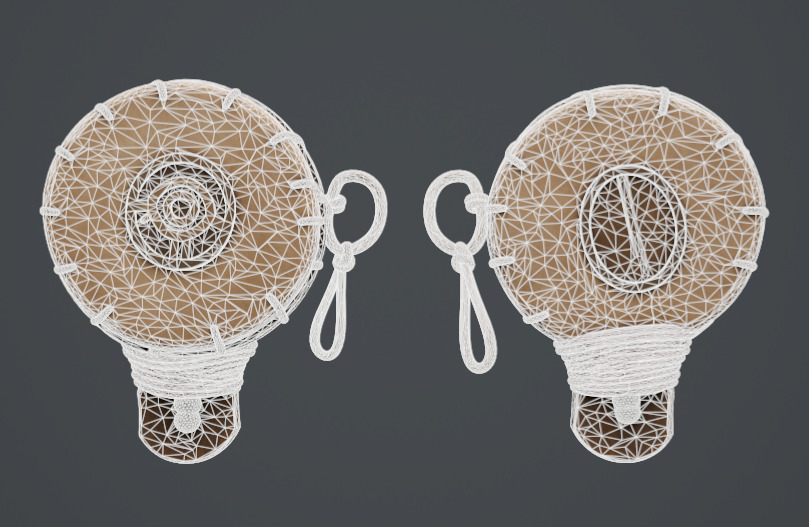 Ritual Hand-Drum Low-poly 3D model_1