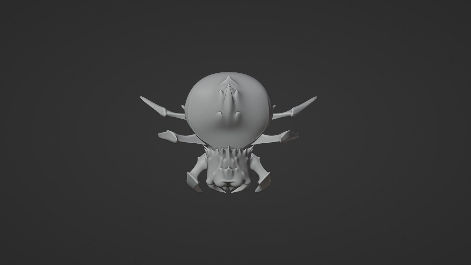 Stylized Cartoon Spider  Low-poly 3D model_9