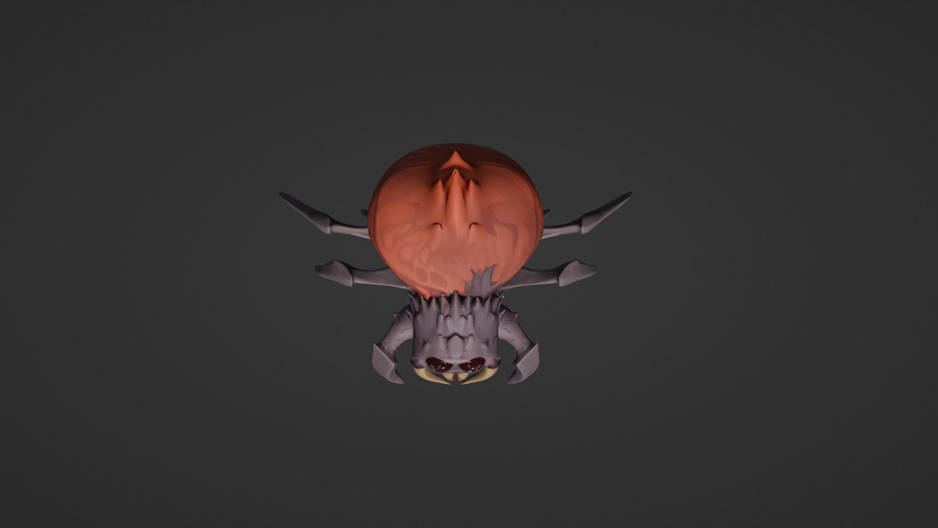 Stylized Cartoon Spider  Low-poly 3D model_3