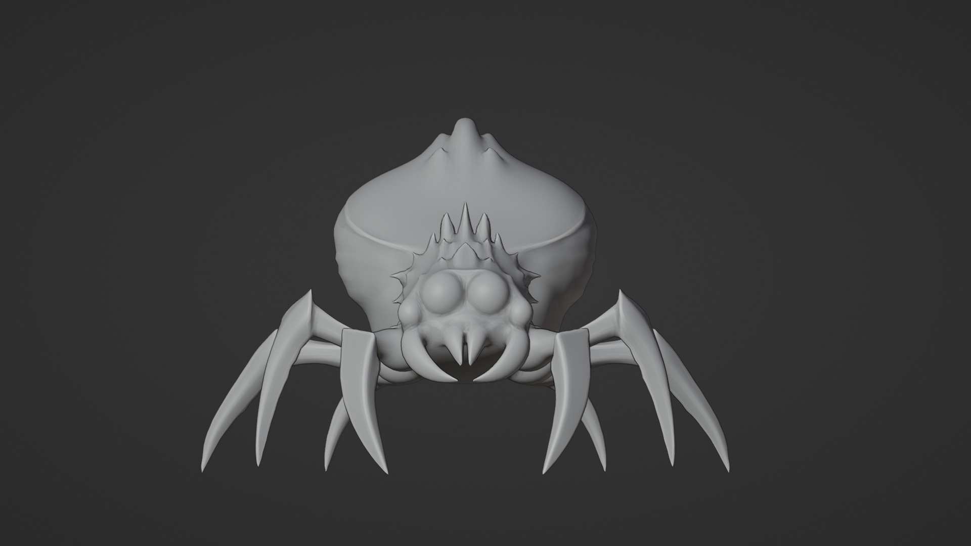 Stylized Cartoon Spider  Low-poly 3D model_7