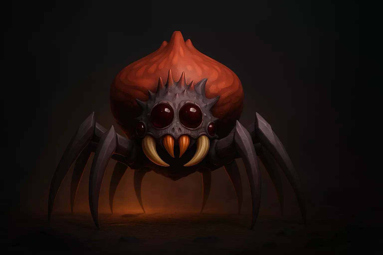 Stylized Cartoon Spider  Low-poly 3D model_0