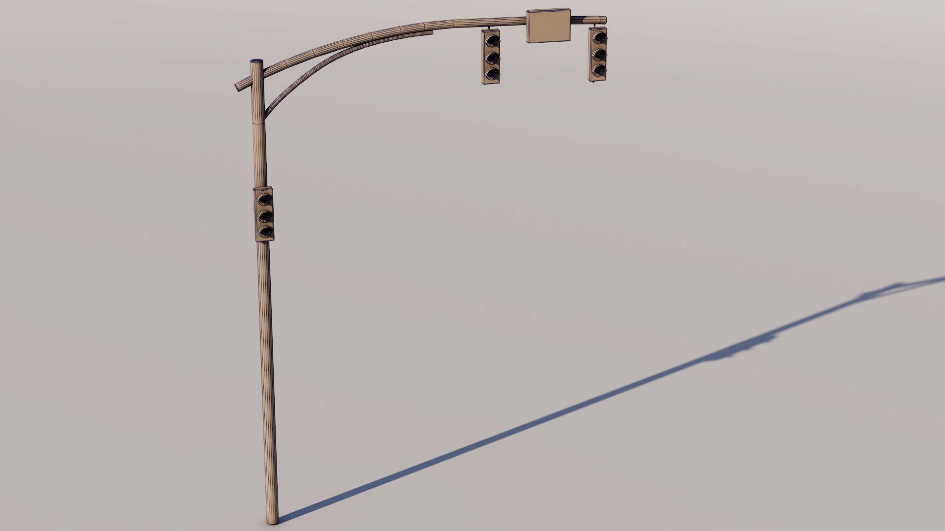 Traffic light Low-poly 3D model_6