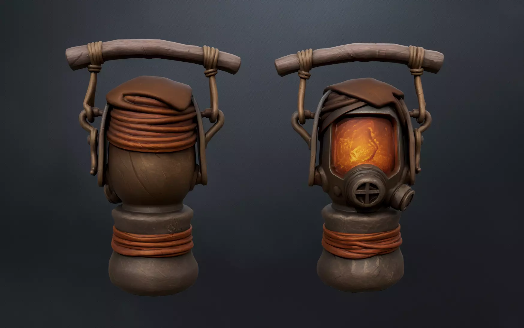 Bone Flare Torch from the Neo Tribe collection Low-poly 3D model