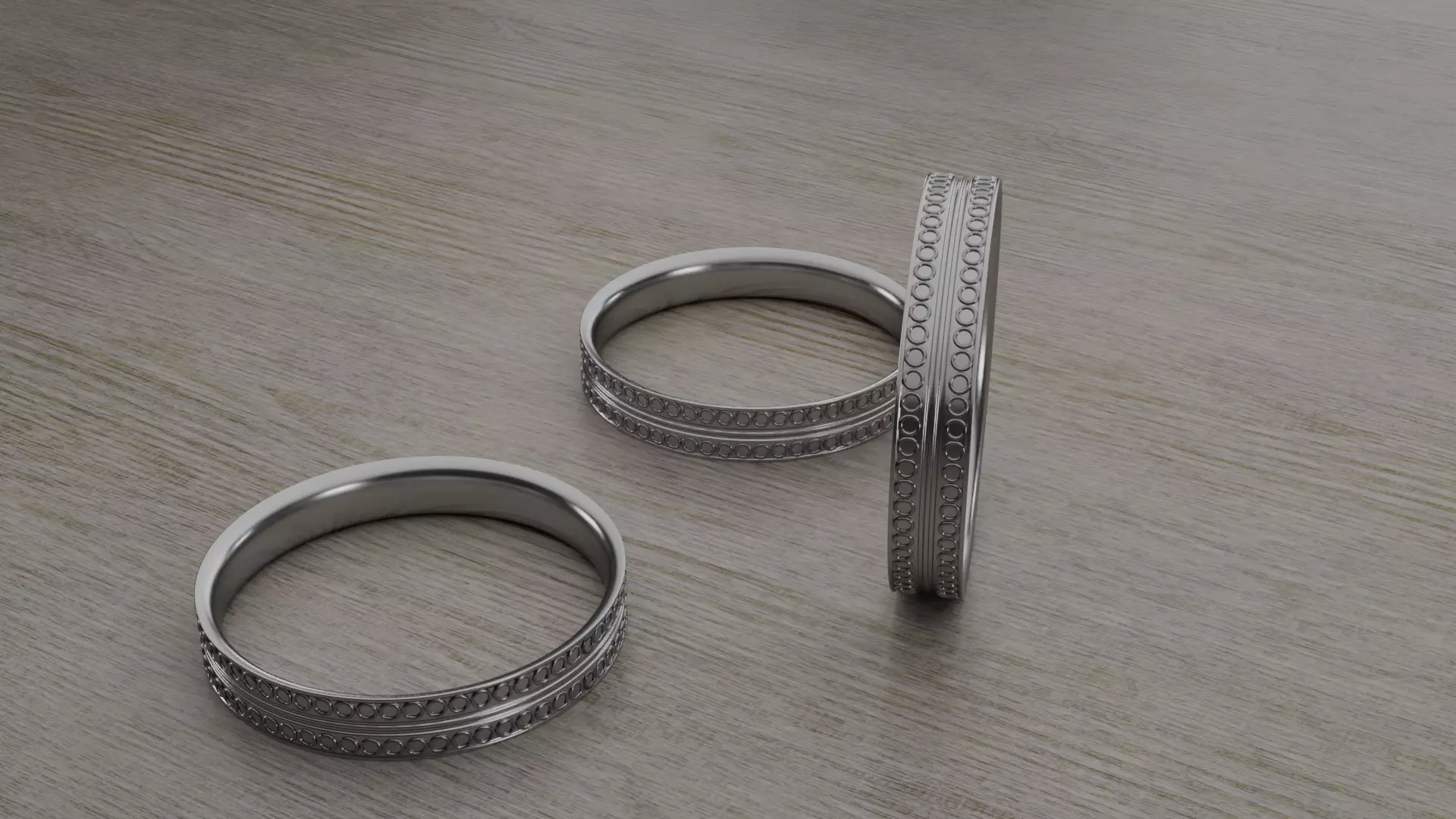 Silver Mens Ring 3D Model High Quality PBR Textured All Formats Low-poly 3D model