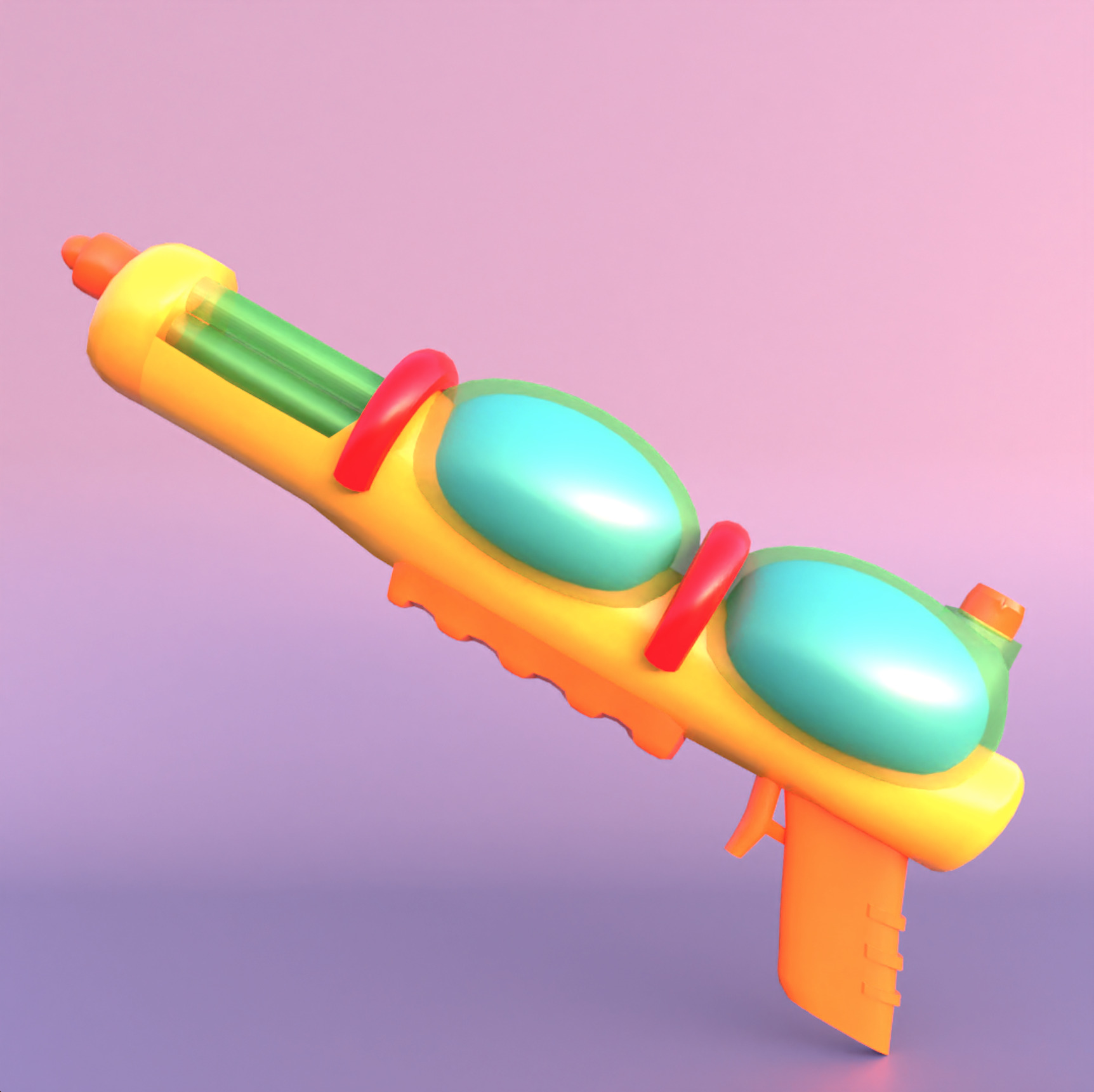 Stylized Water Gun Pack 3D model_5