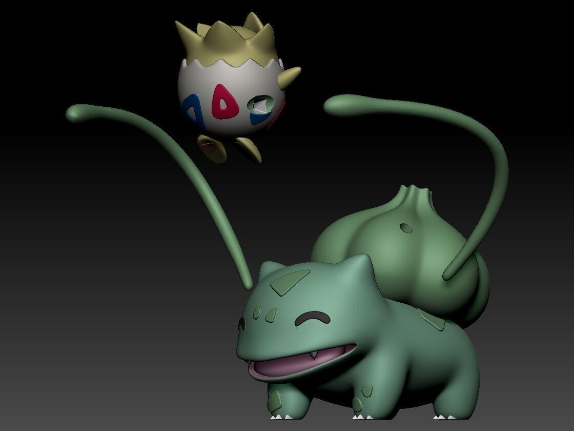Bulbasaur Togepi Pokemon Cute 3D print model_7