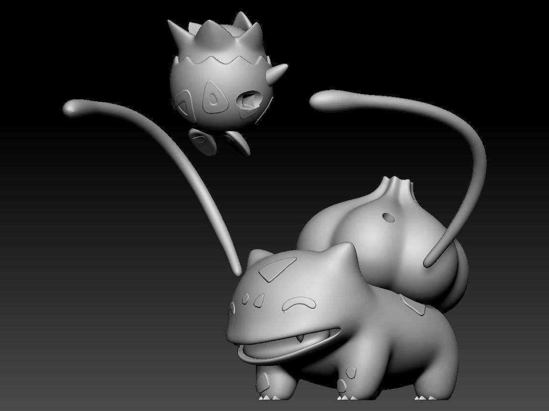 Bulbasaur Togepi Pokemon Cute 3D print model_8