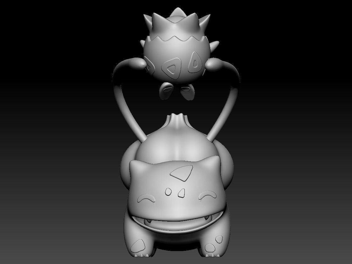 Bulbasaur Togepi Pokemon Cute 3D print model_2