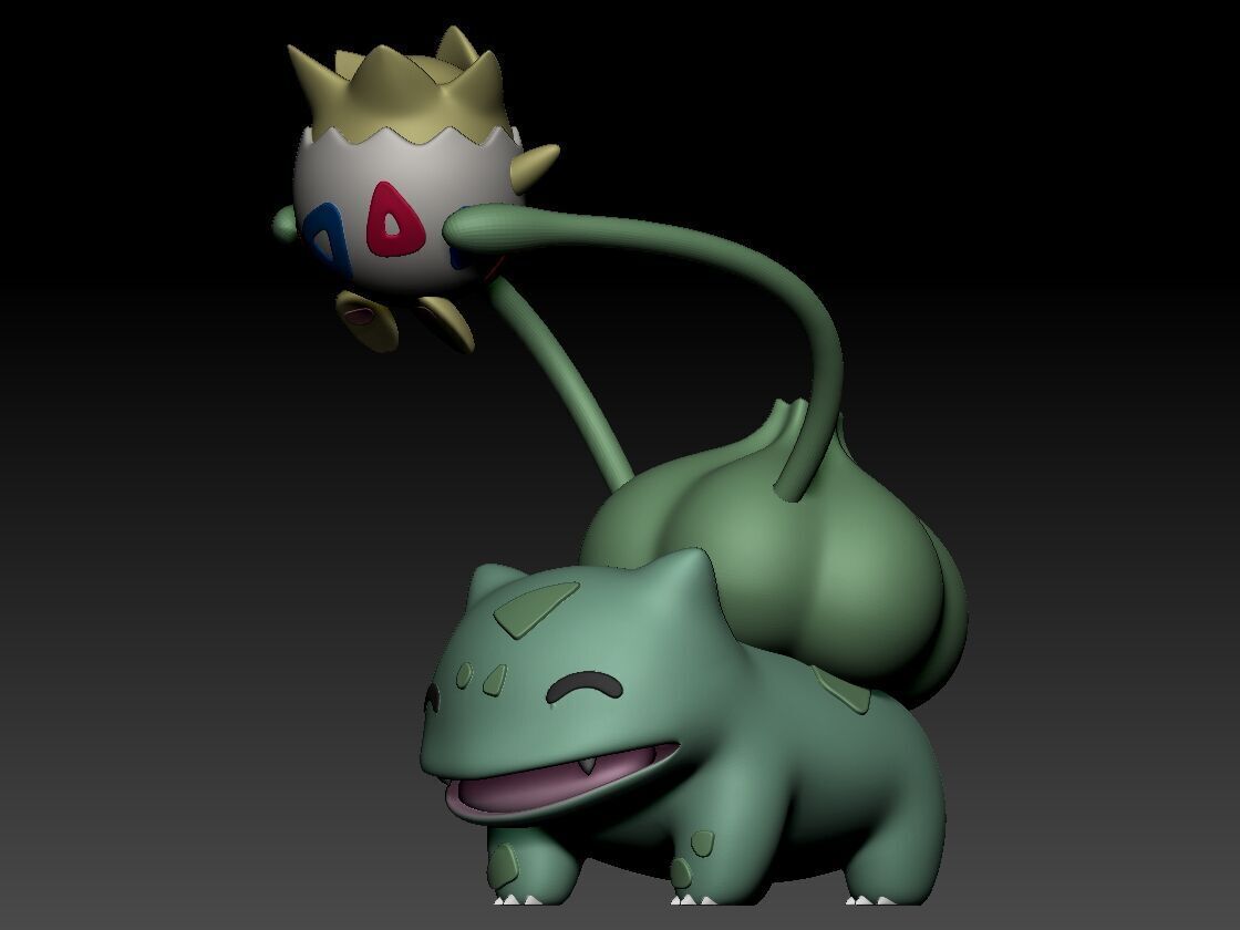 Bulbasaur Togepi Pokemon Cute 3D print model_3