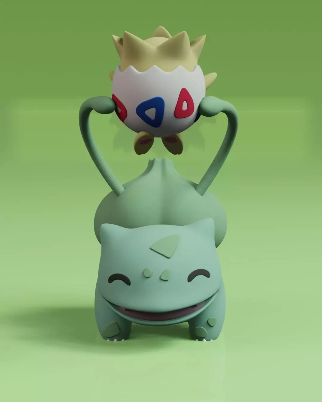 Bulbasaur Togepi Pokemon Cute 3D print model_0