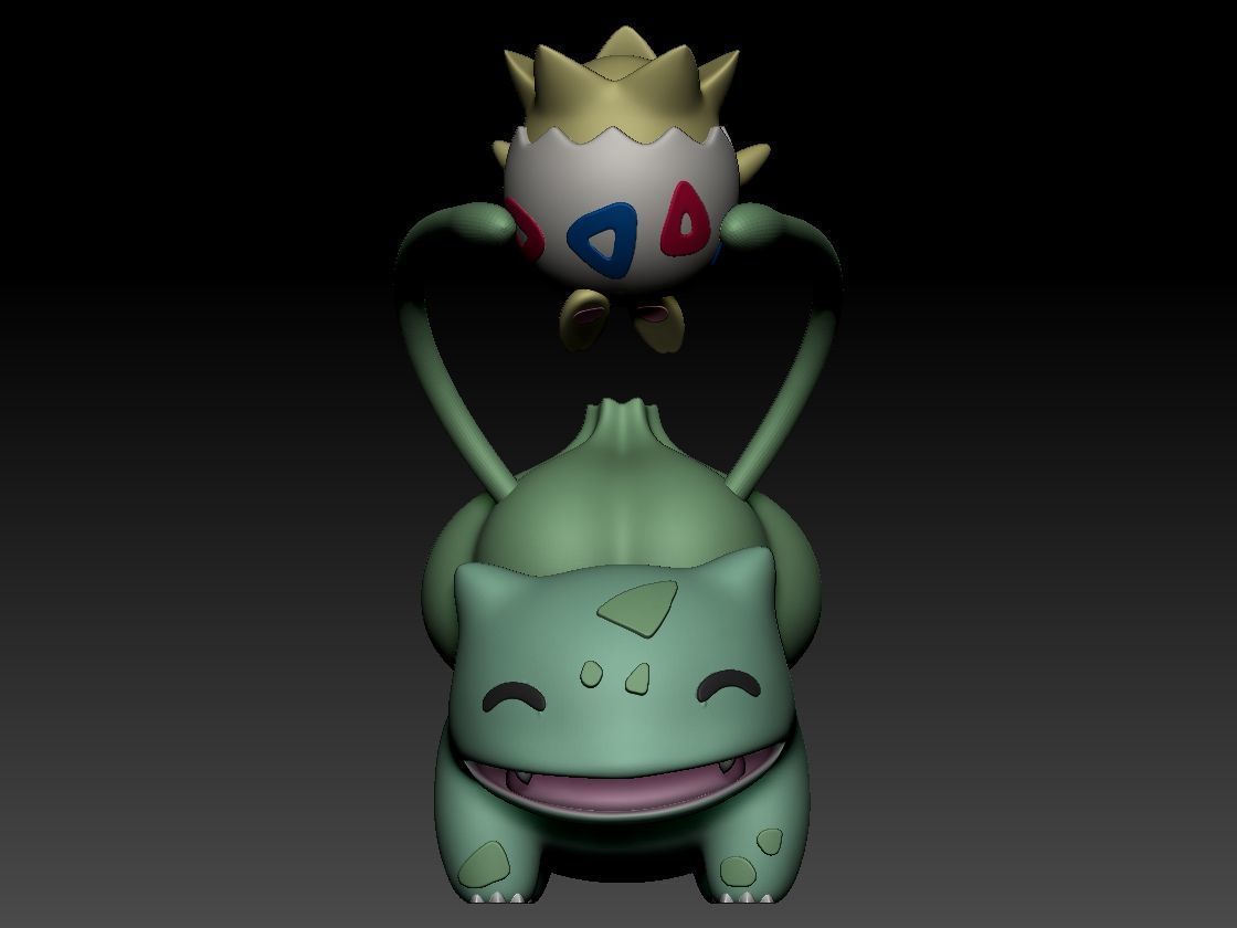 Bulbasaur Togepi Pokemon Cute 3D print model_1
