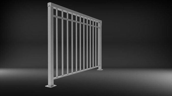 Public railing 3D print model