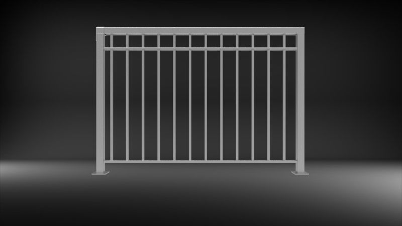 Public railing 3D print model_2