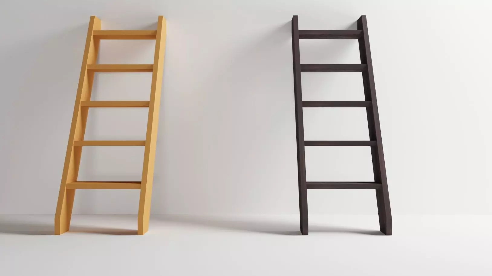 Wooden Ladder Set 2 Color Variants 3ds Max FBX OBJ Free Free 3D model