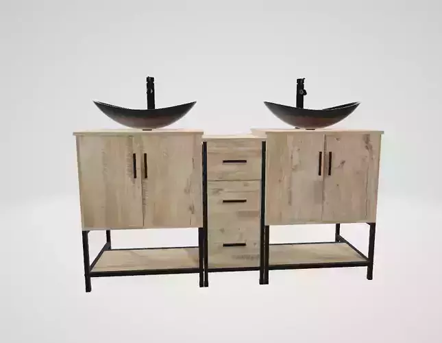 Double Sink Bathroom Vanity with Sink Combo