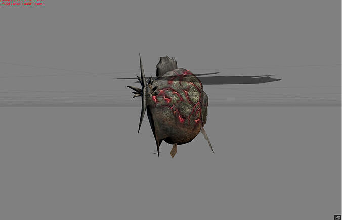 Piranhas Monster Fish Animal Low-poly 3D model