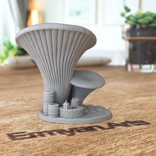 Mushroom Cottage Tripple 3D print model