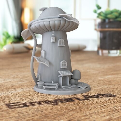Mushroom Cottage Tall 3D print model