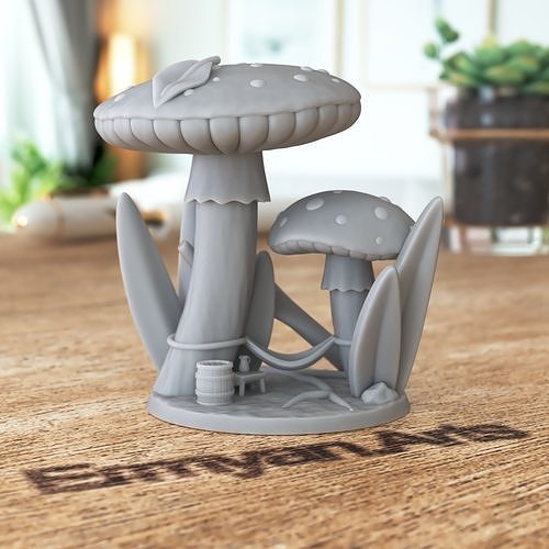 Mushroom Cottage Double 3D print model