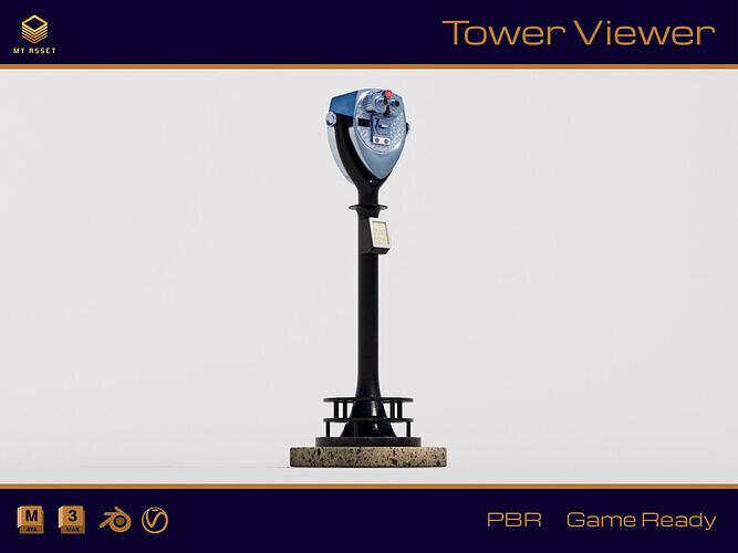 Tower Viewer Low-poly 3D model