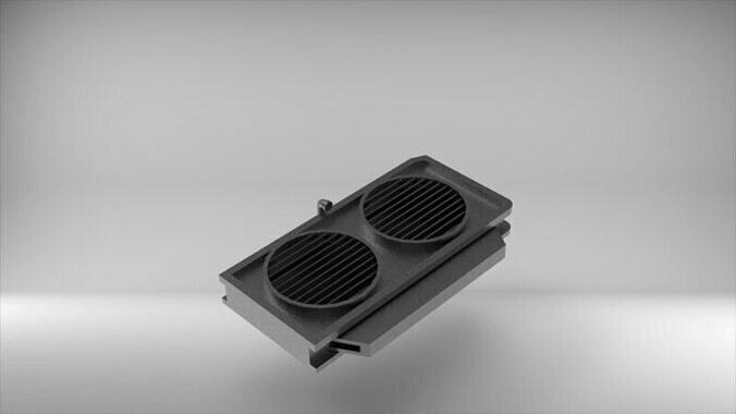 Double fan ducting 3D print model