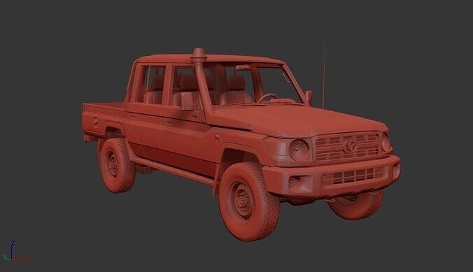 Toyota Land Cruiser Mk5 J79 DoubleCab Pickup 2012 3D print model