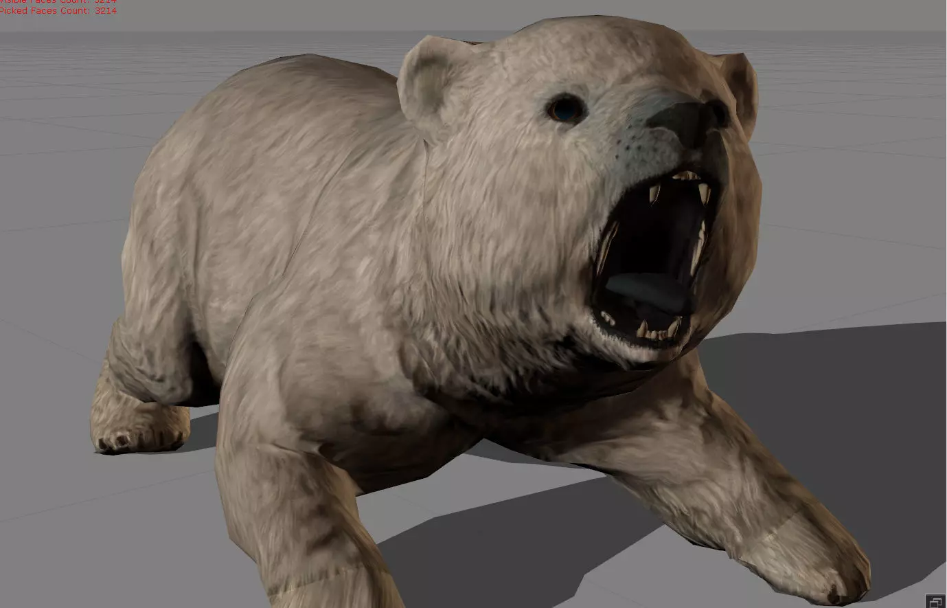 Baby Polar Bear Animal Low-poly 3D model