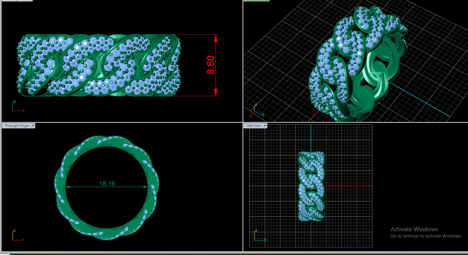 Cuban ring 3D print model_2