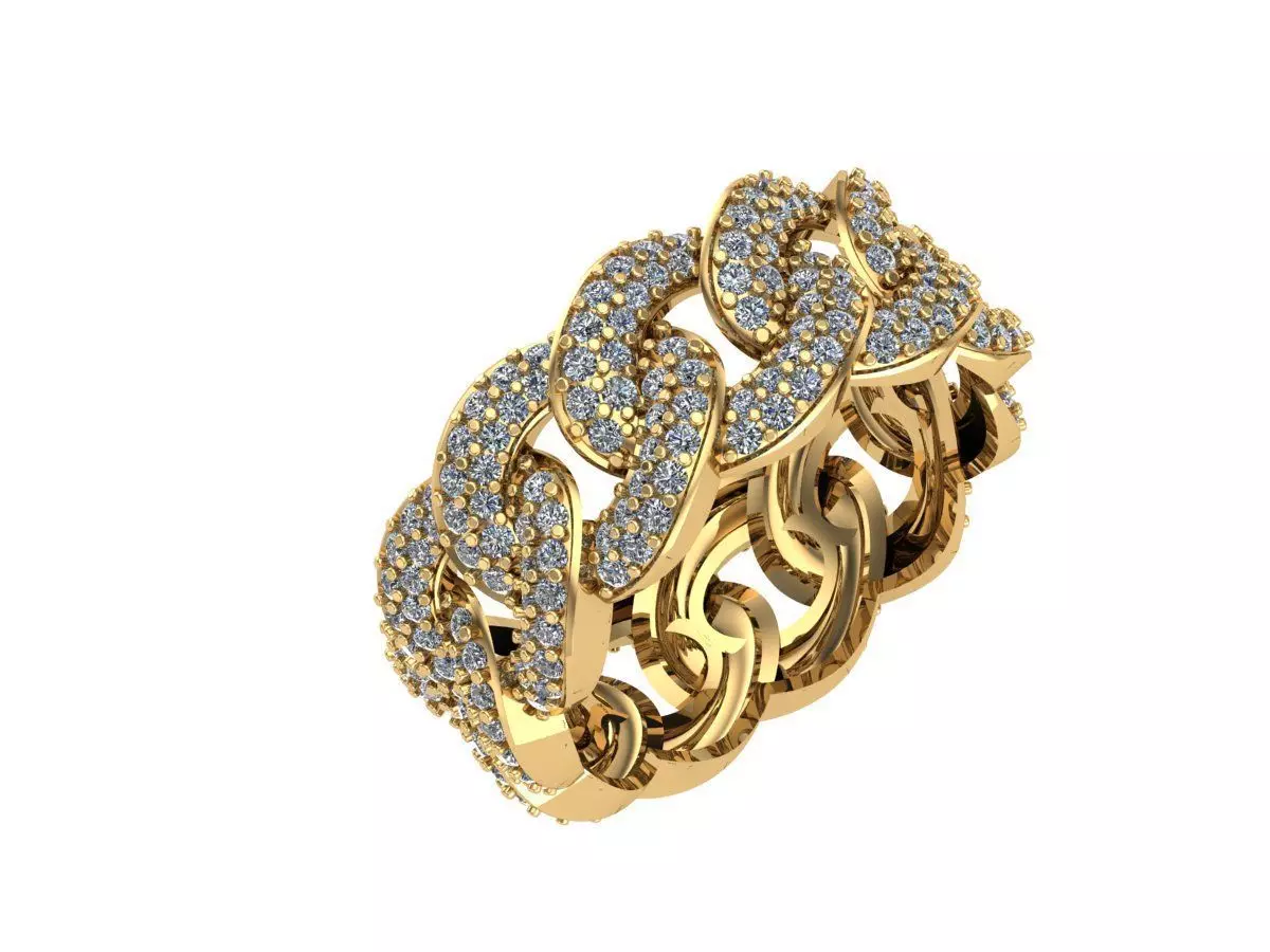 Cuban ring 3D print model_0