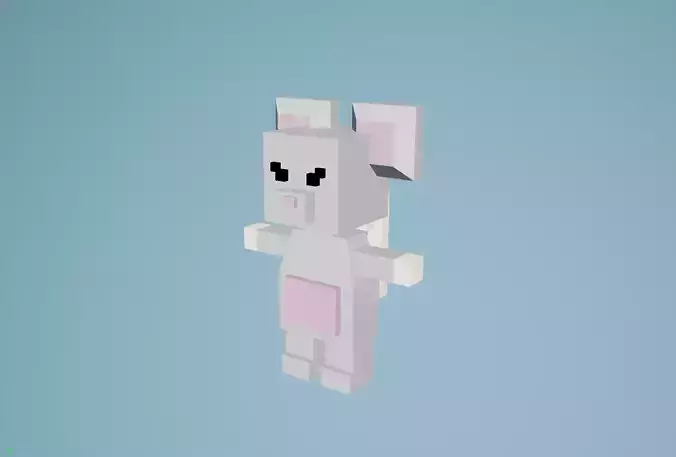 Pixel Farm Animals  Low-poly 3D model