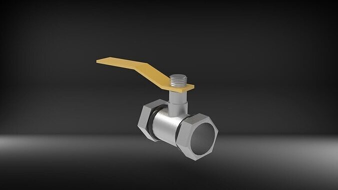brass valve 3D print model