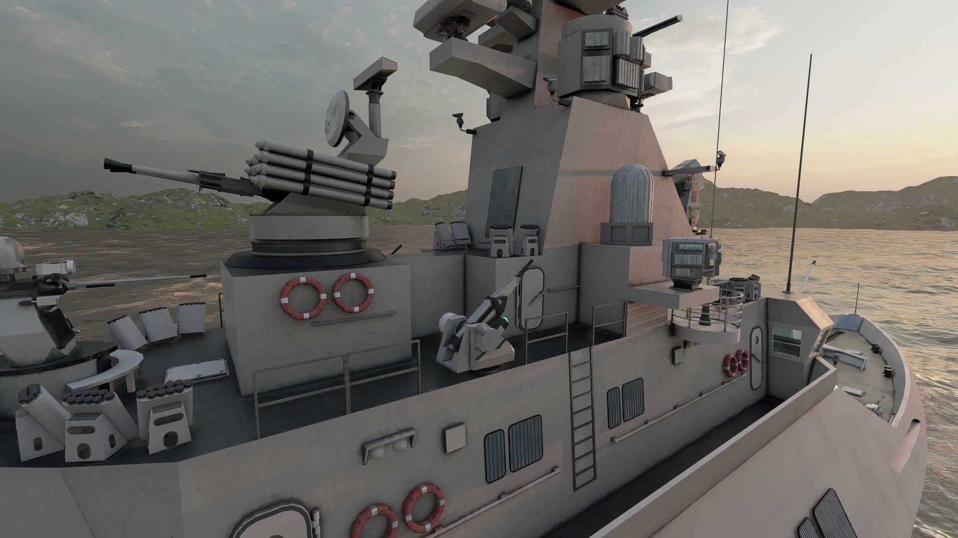 MULTIROLE COMBAT CORVETTE 3D model_31