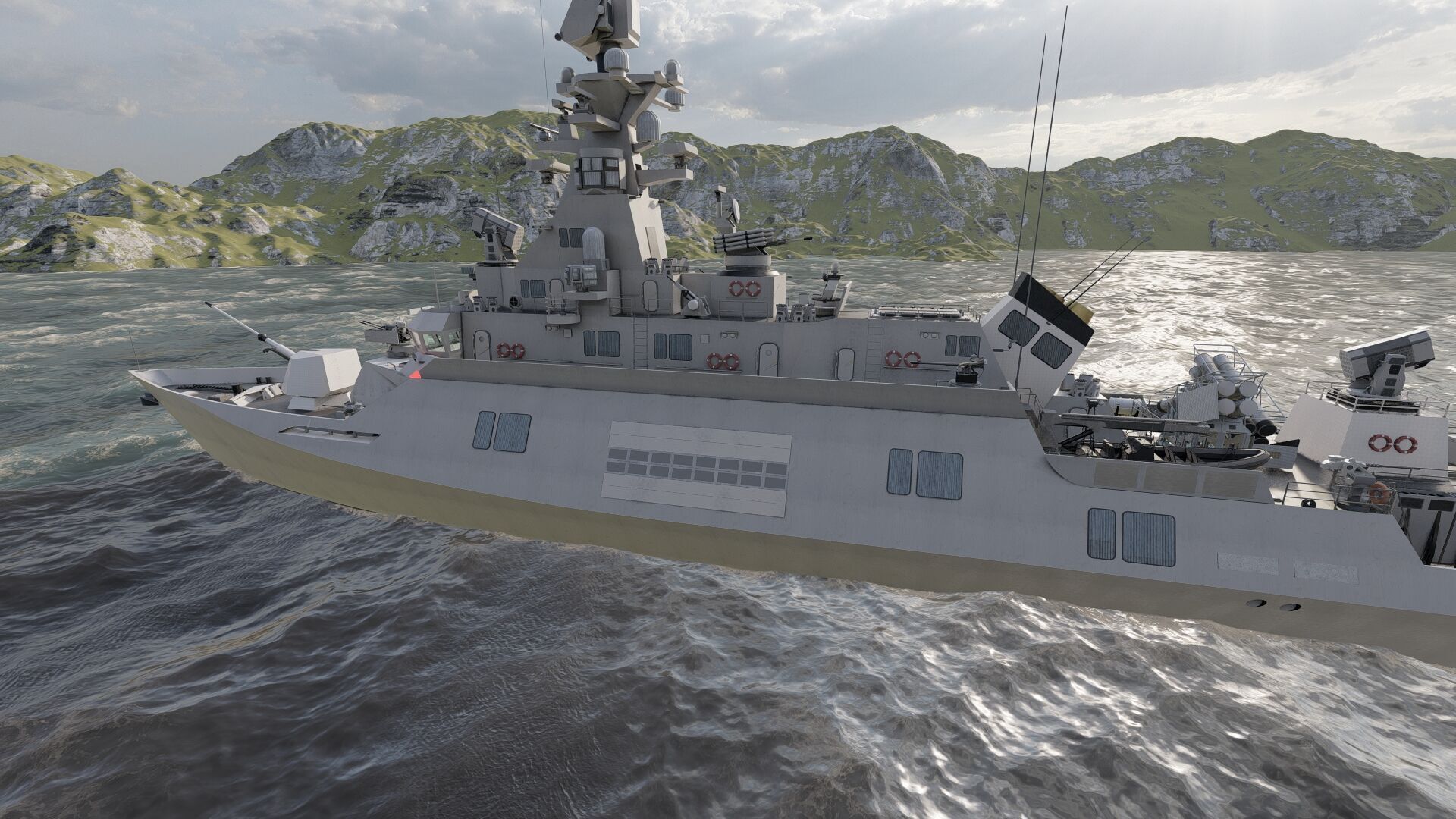 MULTIROLE COMBAT CORVETTE 3D model_9