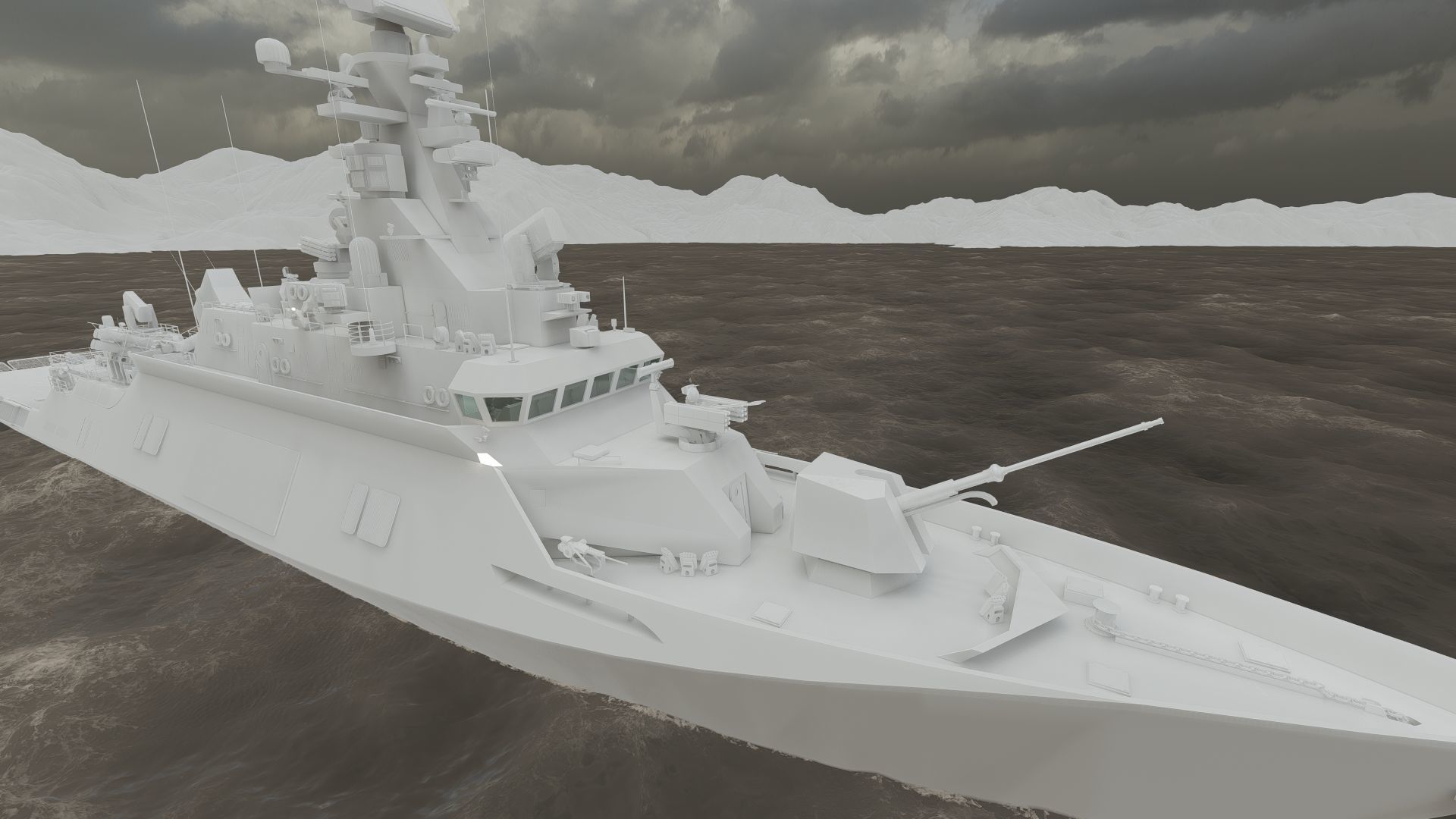 MULTIROLE COMBAT CORVETTE 3D model_39