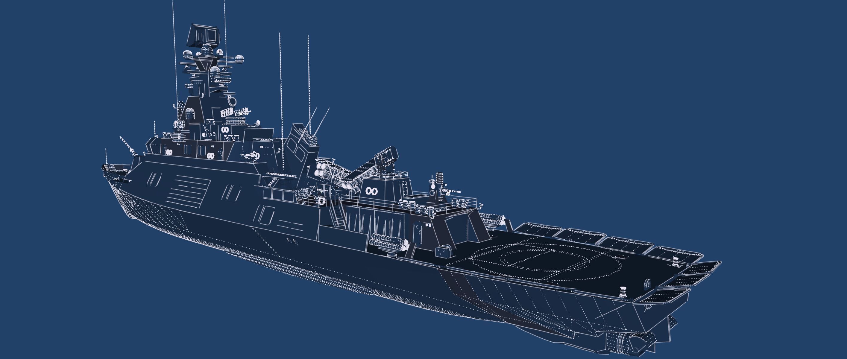 MULTIROLE COMBAT CORVETTE 3D model_47