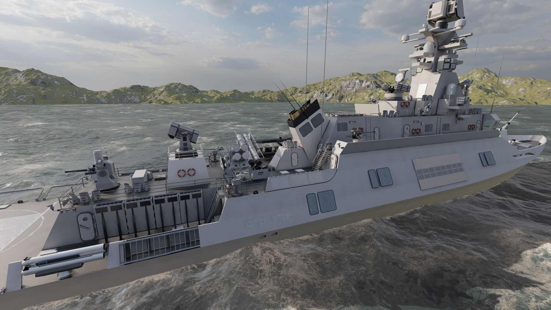 MULTIROLE COMBAT CORVETTE 3D model_12