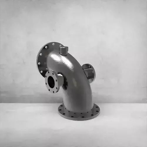 Elbow with Flanges 3D print model