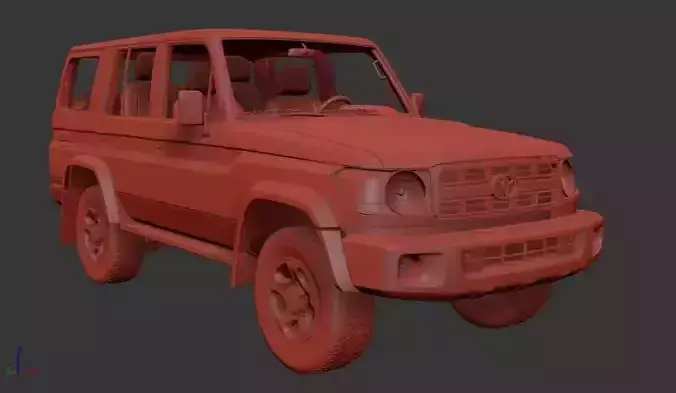 Toyota Land Cruiser Mk5f J76 5door 2007 3D print model
