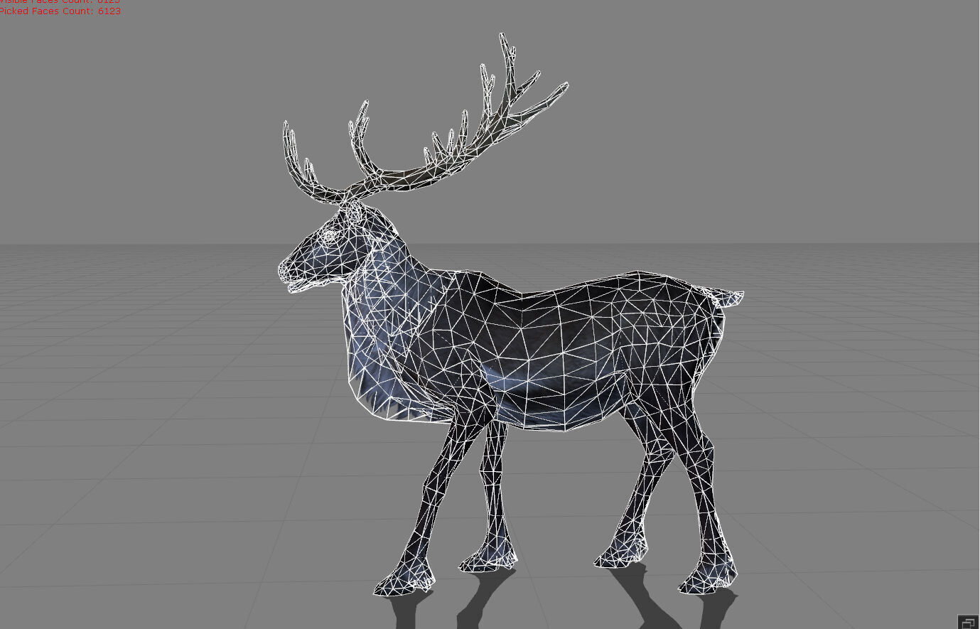 Rain Deers Animal Low-poly 3D model_7