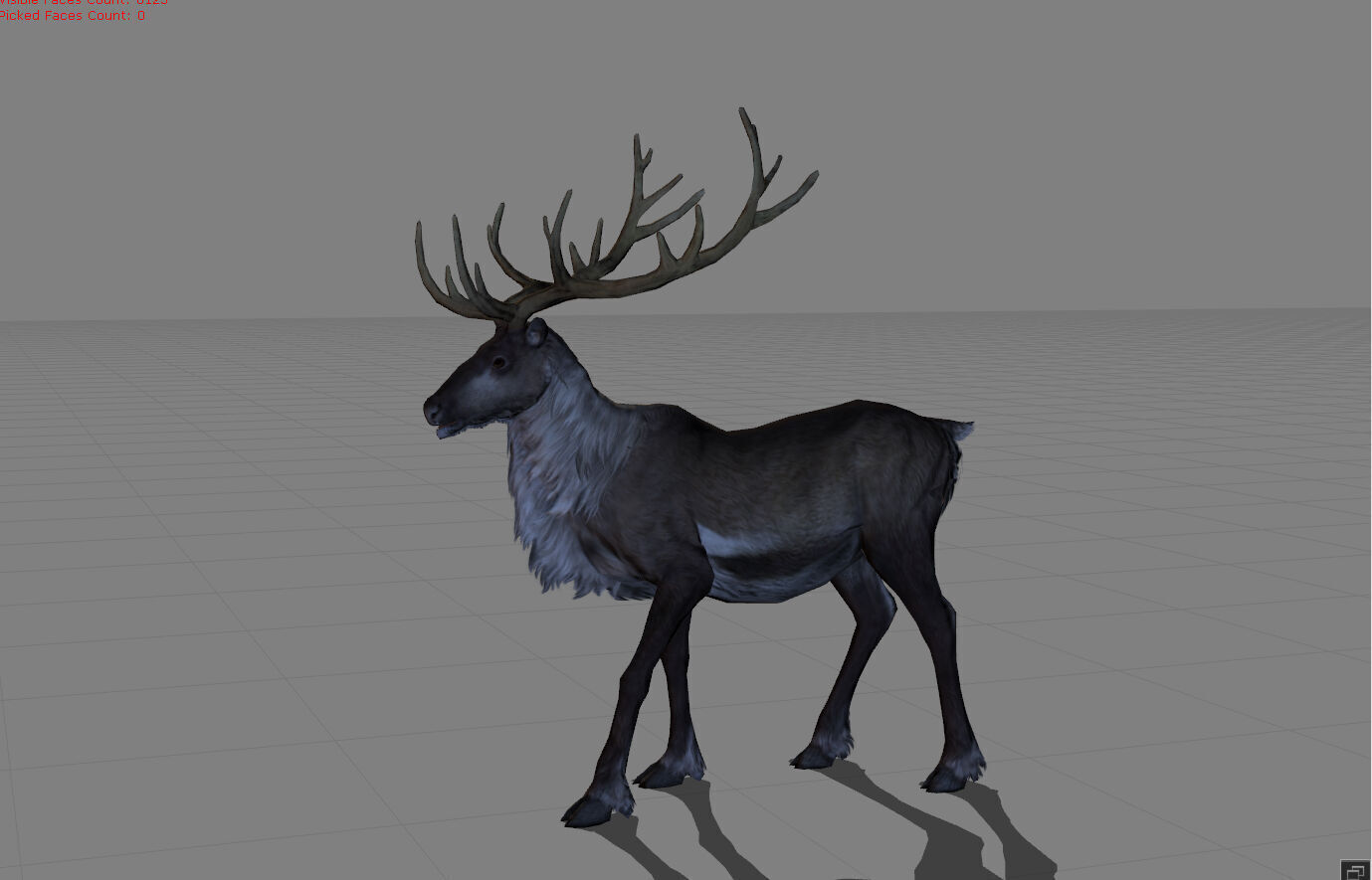 Rain Deers Animal Low-poly 3D model_3